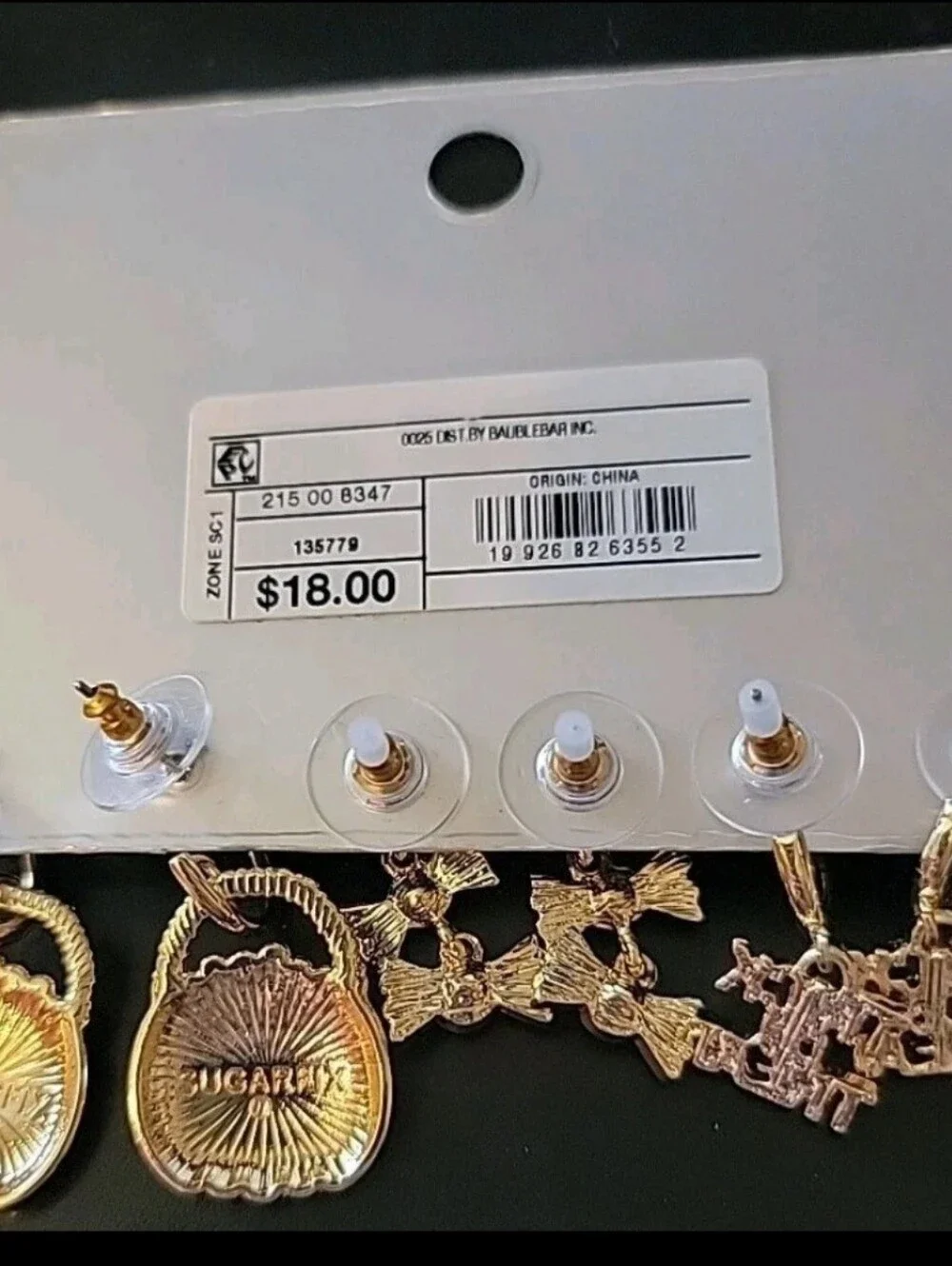 BaubleBar Orange Pink Blue Yellow Purple Halloween Earring Set